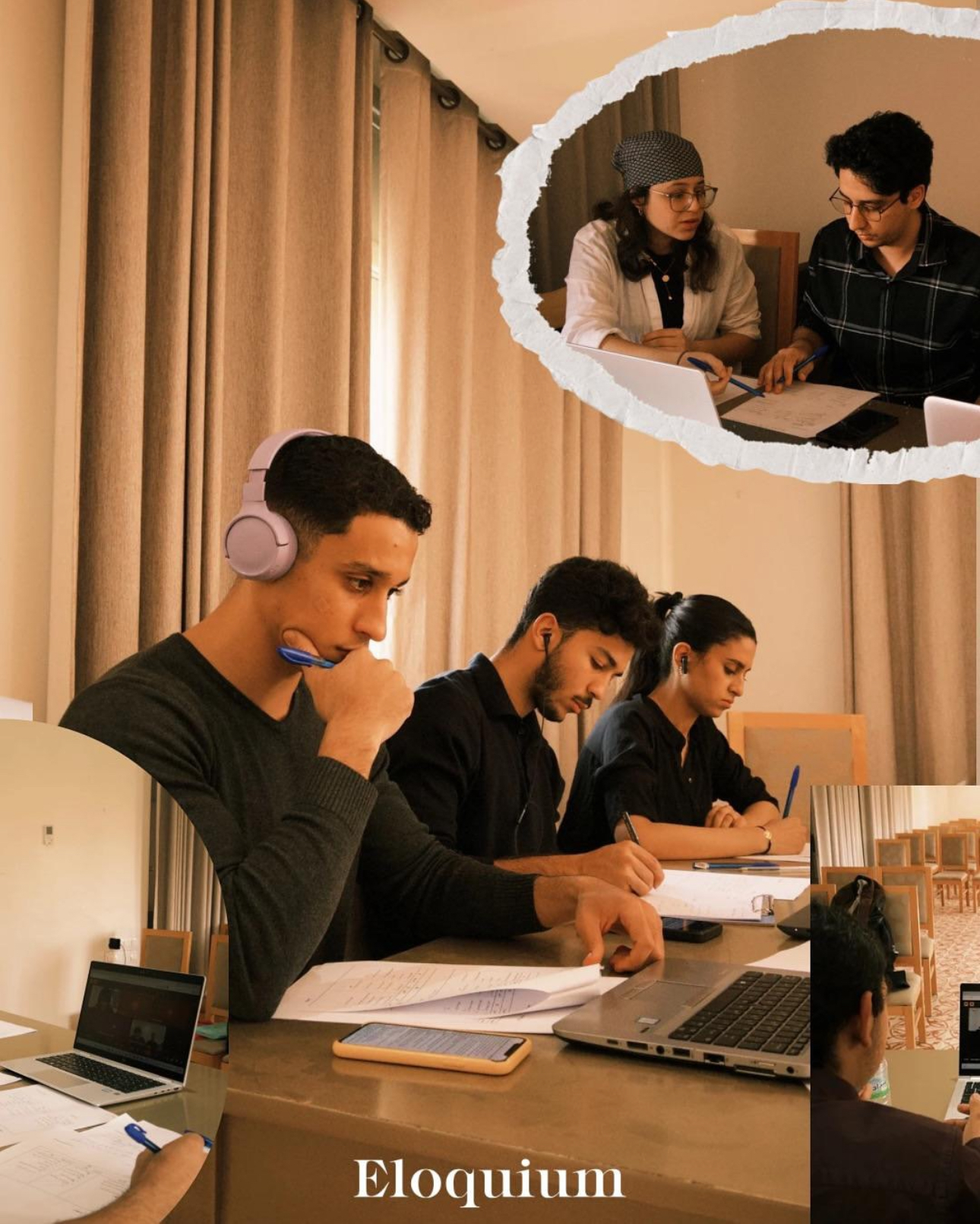 Students building debate cases in Morocco